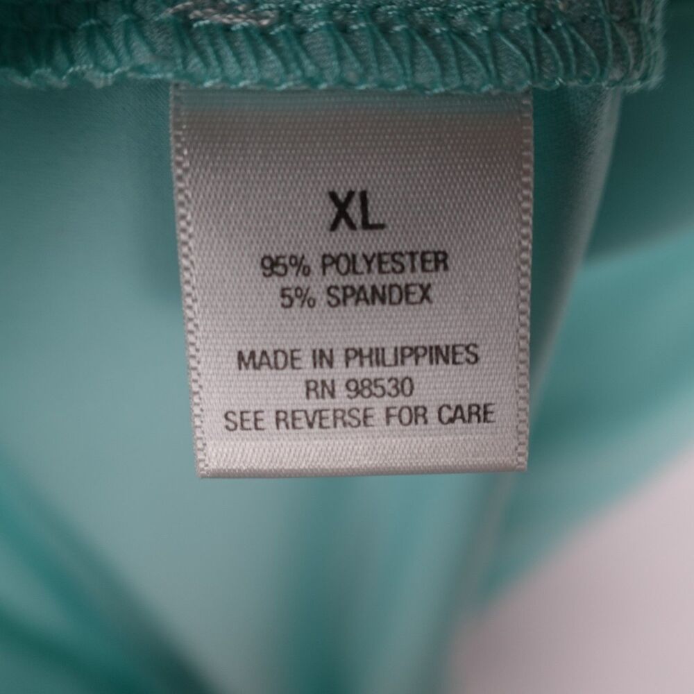 Dressbarn XL Cowl Neck Blouse Aqua Blue Sleeveless Tank Pullover Stretch Career - Picture 13 of 16